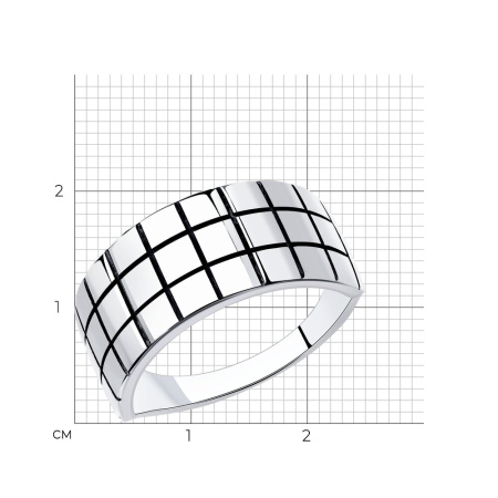 Кольцо из чернёного серебра