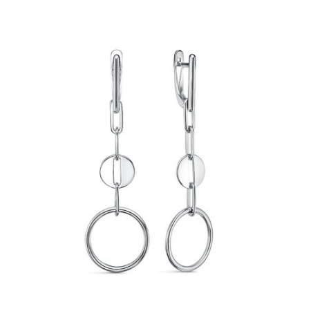 Серьги из серебра «Кольца»