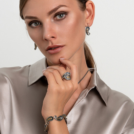 Серебряные серьги «Каллы»