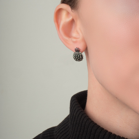 Серебряные серьги «Кактусы»