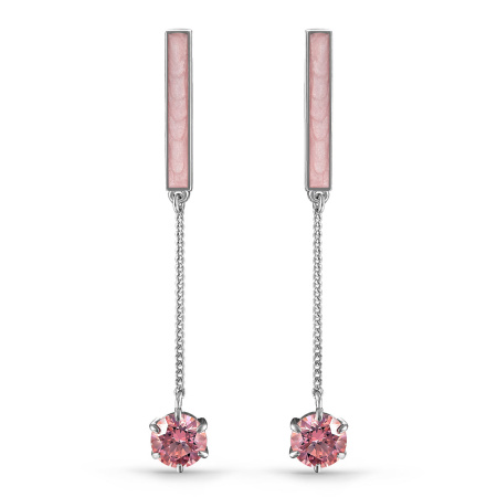 Серебряные серьги с фианитом