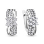 Серьги из серебра с фианитами