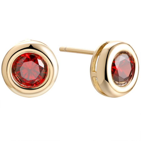 Серьги из серебра с фианитом