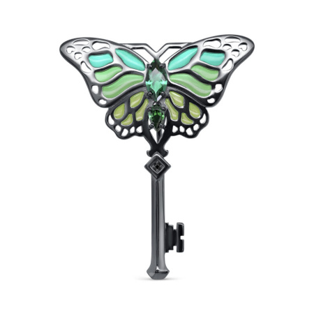 Брошь из серебра «Бабочка ключ»