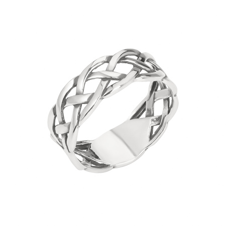 Серебряное кольцо «Косичка»