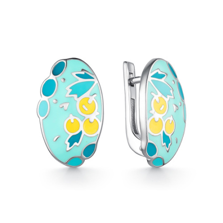 Серьги из серебра с эмалью