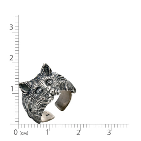 Кольцо из серебра «Котик»