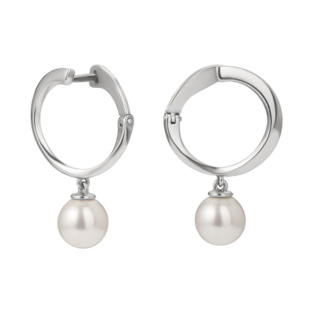 Серьги из серебра с жемчугом