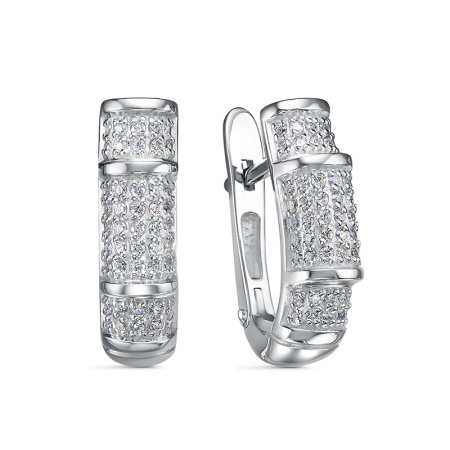 Серебряные серьги с фианитами