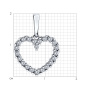 Подвеска из серебра с фианитами «Сердце»