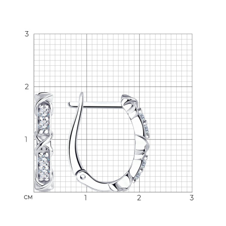 Серьги из серебра с фианитами SOKOLOV