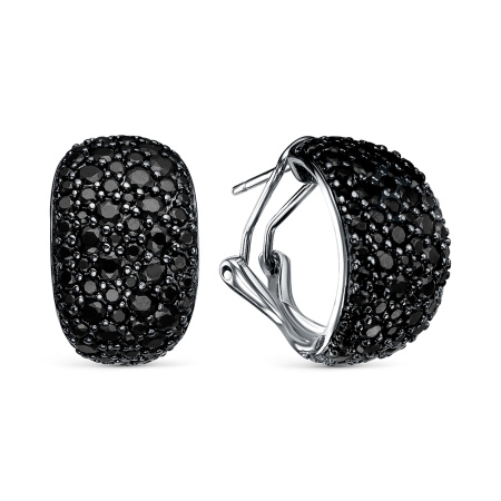 Серебряные серьги с шпинелью