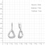 Серьги из серебра с фианитами