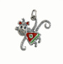 Серебряная подвеска с эмалью «Обезьянка»