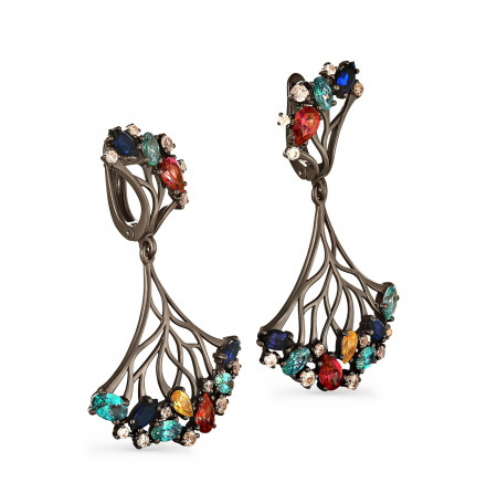 Серебряные серьги с фианитами