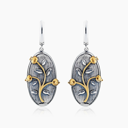 Серьги из серебра без вставок