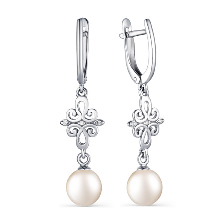Серебряные серьги с жемчугом