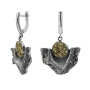 Серебряные серьги с пиритом