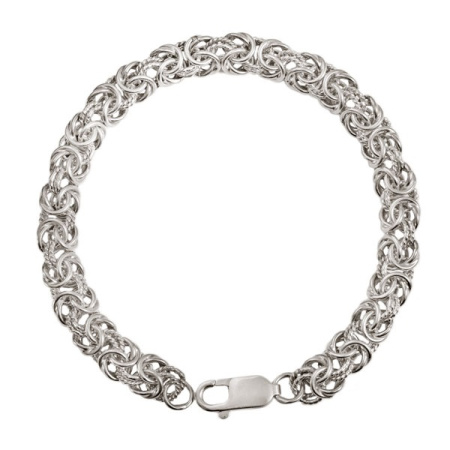 Браслет из серебра мужской «Кардинал тонкий плоский»