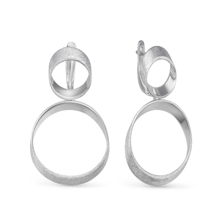 Серьги из серебра «Круги»