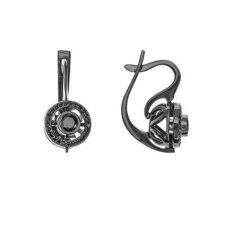 Серебряные серьги с фианитами