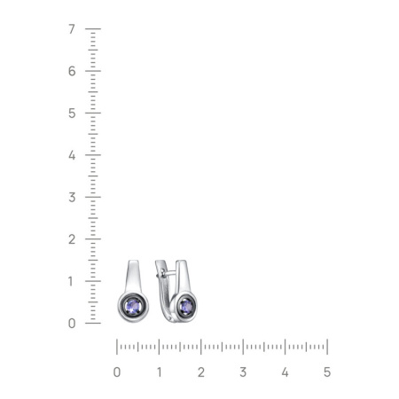 Серьги серебряные с танзанитом