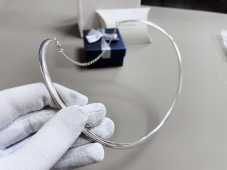 Серебряная гривна XL с цепочкой ширина 16 см
