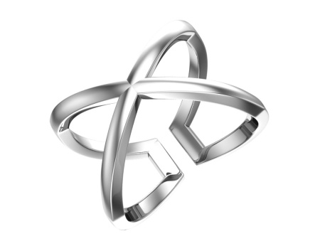 Серебряное кольцо на фалангу