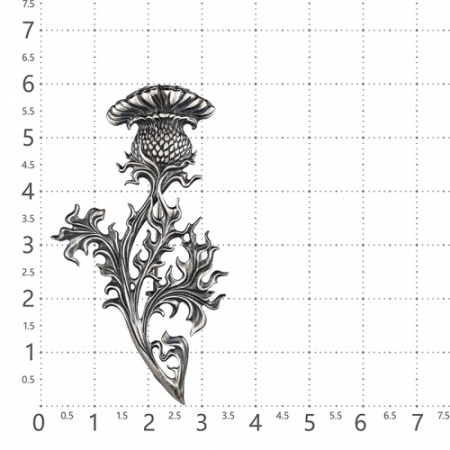 Серебряная брошь «Чертополох»