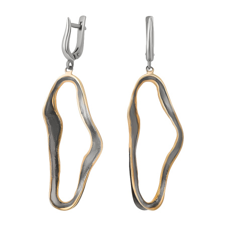 Серьги из серебра с позолотой «Сальвадор Дали»