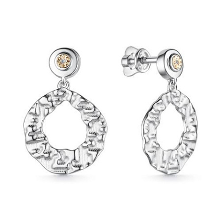 Серьги из серебра с бриллиантами