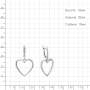 Серьги из серебра «Сердце»