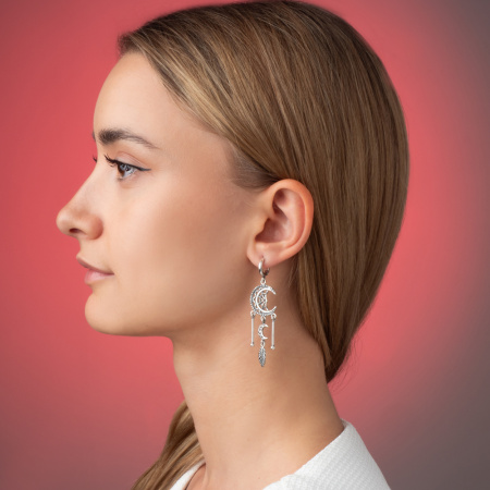 Серьги из серебра «Ловец снов»