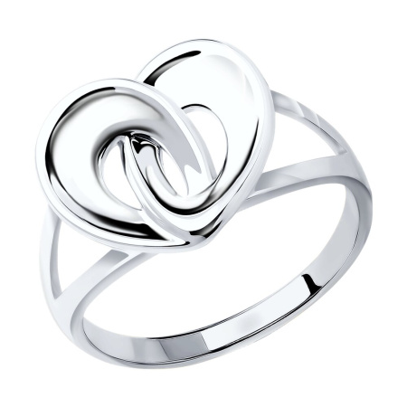Кольцо из серебра «Сердце»