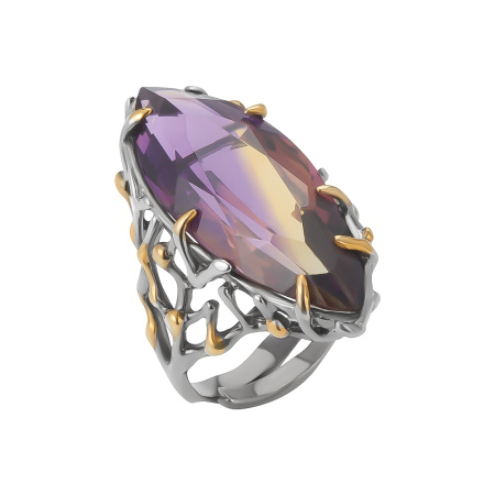 Серебряное кольцо с аметрином
