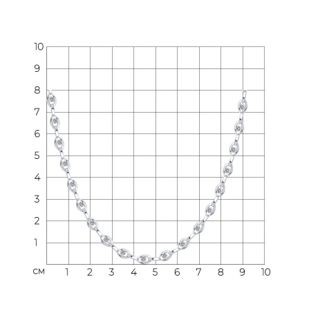 Серебряное колье с фианитами