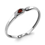 Серебряный браслет с гранатом