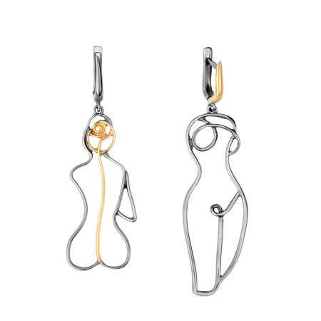 Серьги из серебра «Силуэт»