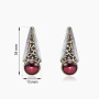 Серебряные серьги «Гранатовые сумерки»