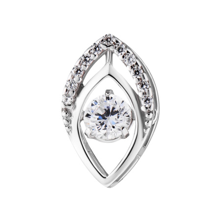 Серебряная подвеска с танцующими фианитами