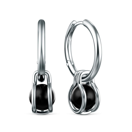 Серьги из серебра с агатом