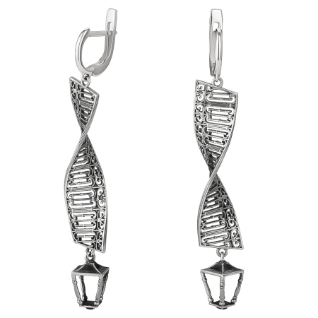 Серьги из серебра «Мост Декабристов Петербург»