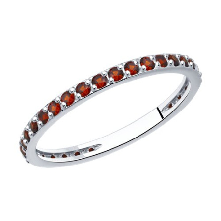 Кольцо из серебра с гранатами