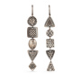 Серьги длинные подвесы из серебра «Орнамент»