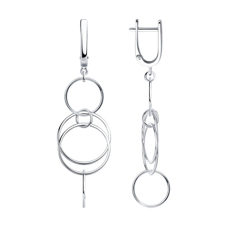 Серьги из серебра «Круг»