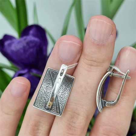 Серебряные серьги «Глаз Гора»