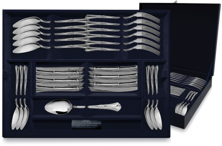 Серебряный набор десертный «Фаворит» 24 предмета