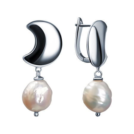 Серьги из серебра с жемчугом