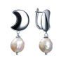 Серьги из серебра с жемчугом