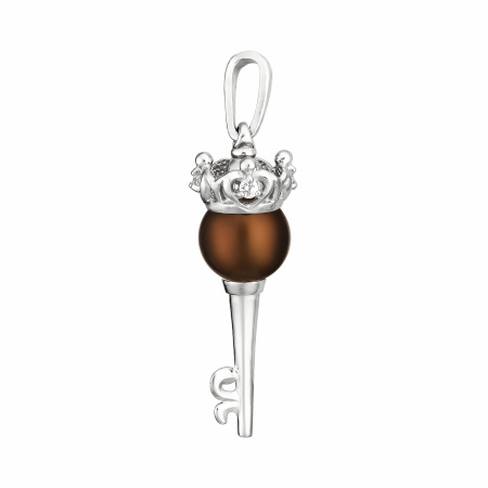 Серебряная подвеска с жемчугом